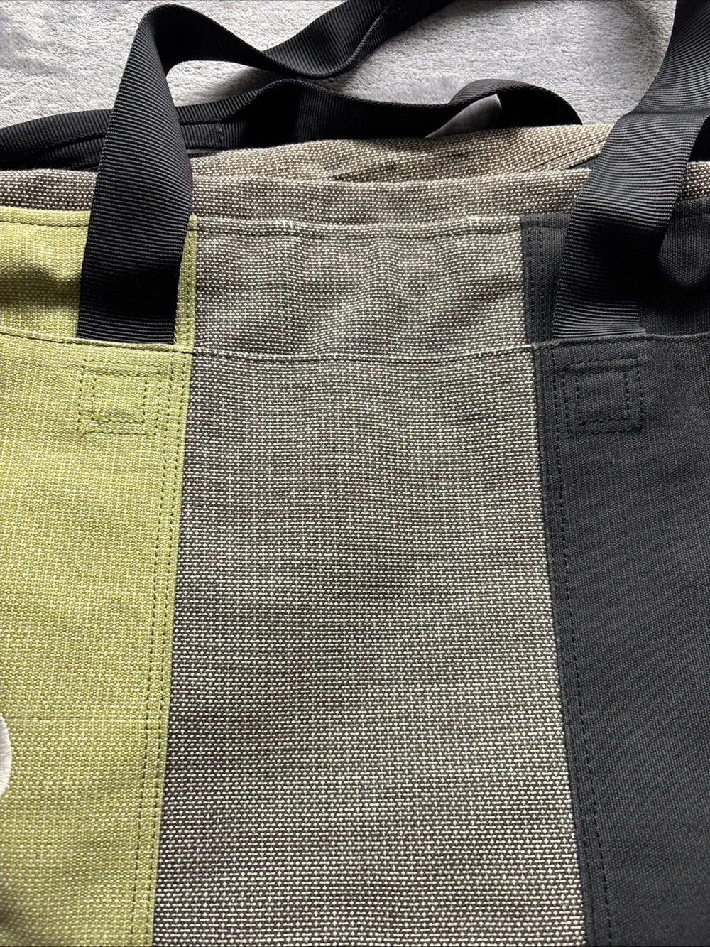 Timbuk2 unisex Tricolor Canvas Tote Bag - Black/Gray/Olive